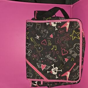 Rockstar Black and Pink Messenger Bag